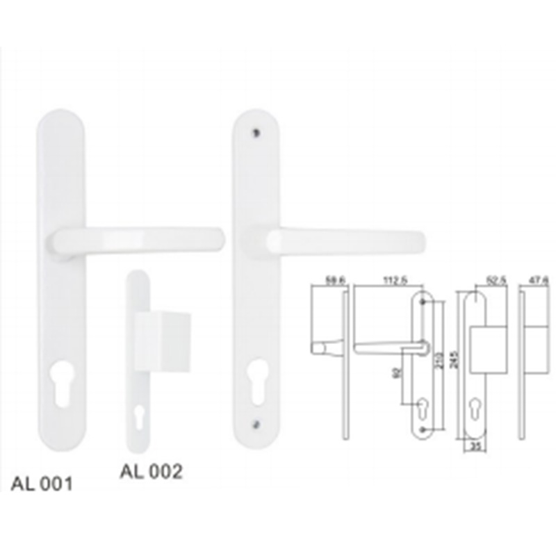 ALT003 Panel de hierro/manija de puerta de aleación de zinc